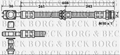 BORG & BECK bbh7389 -  Тормозной шланг